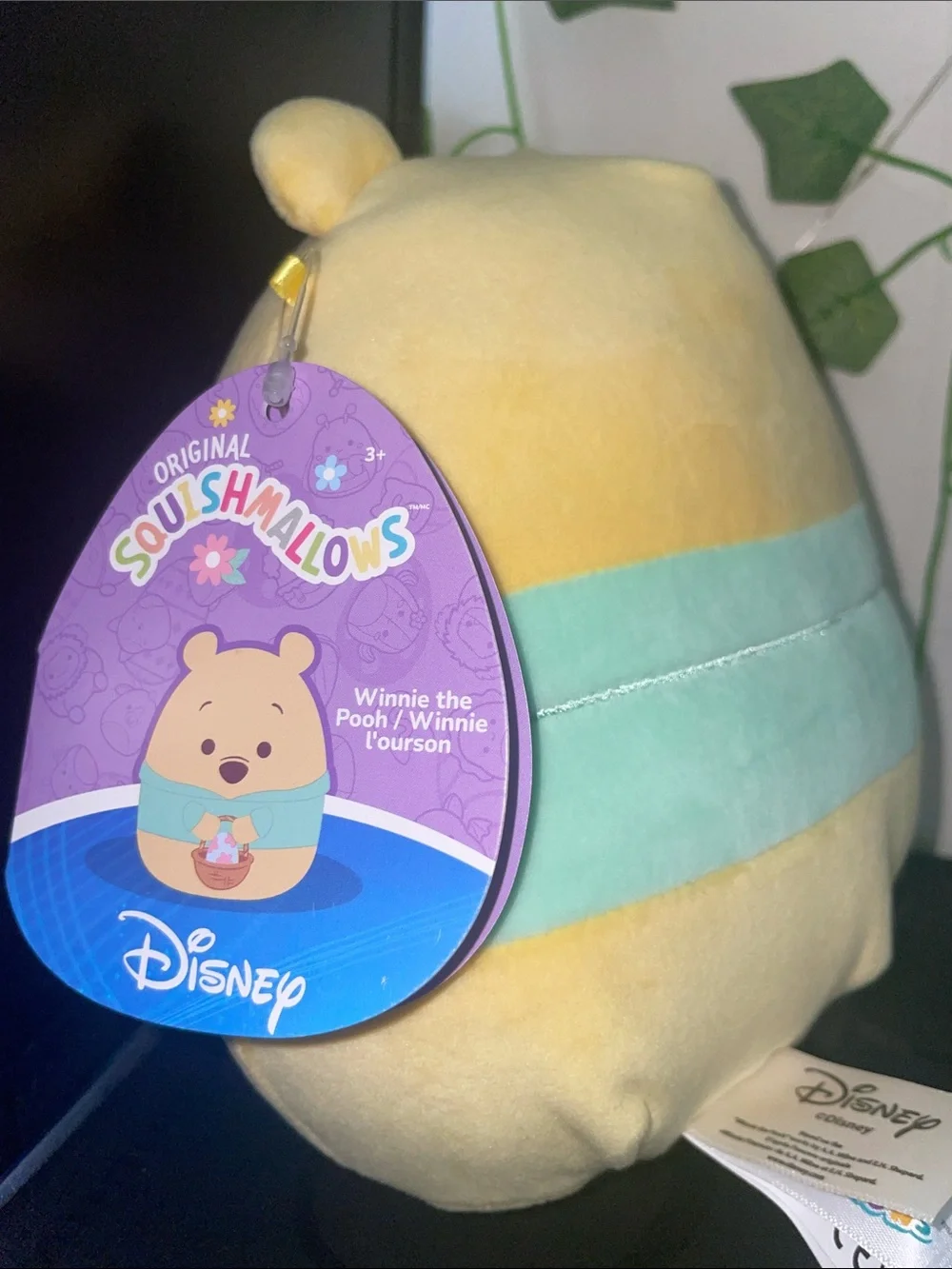 Squishmallows Yellow & Mint Green Easter Basket Plush